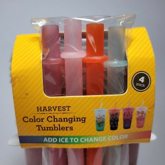 Harvest Fall Color Changing Tumbler Cups 4 Pack 25 oz. - Picture 8 of 11